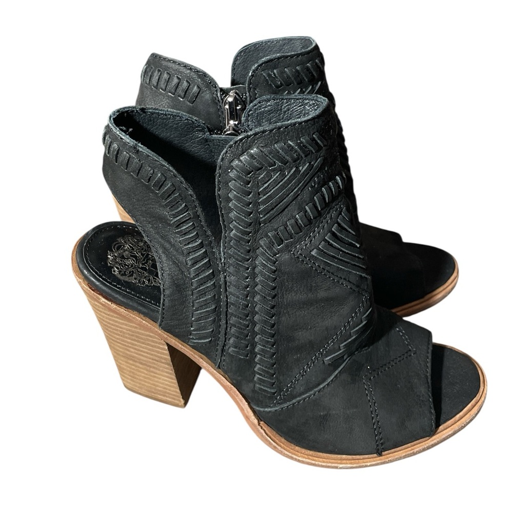 G4- Stylish Black Peep-Toe Women's Heels Women’s Size 6